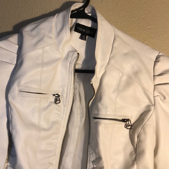 White faux leather jacket - Picture 2 of 5